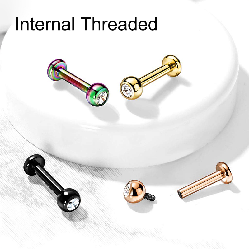 16G Surgical Steel Ball Top CZ - Body Jewelry Earrings recensie en prijs