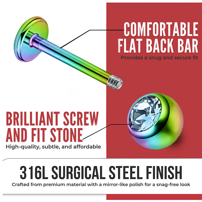 16G Surgical Steel Ball Top CZ - Body Jewelry Earrings recensie en prijs