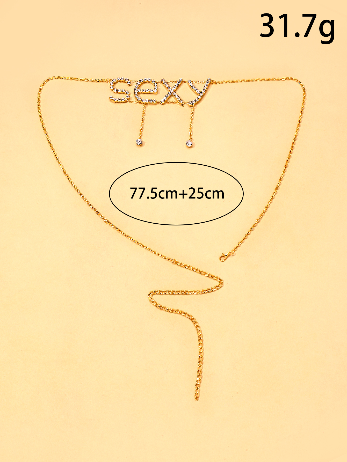 Rhinestone Sexy Letter Double  - Body Jewelry Rhinestone recensie en prijs