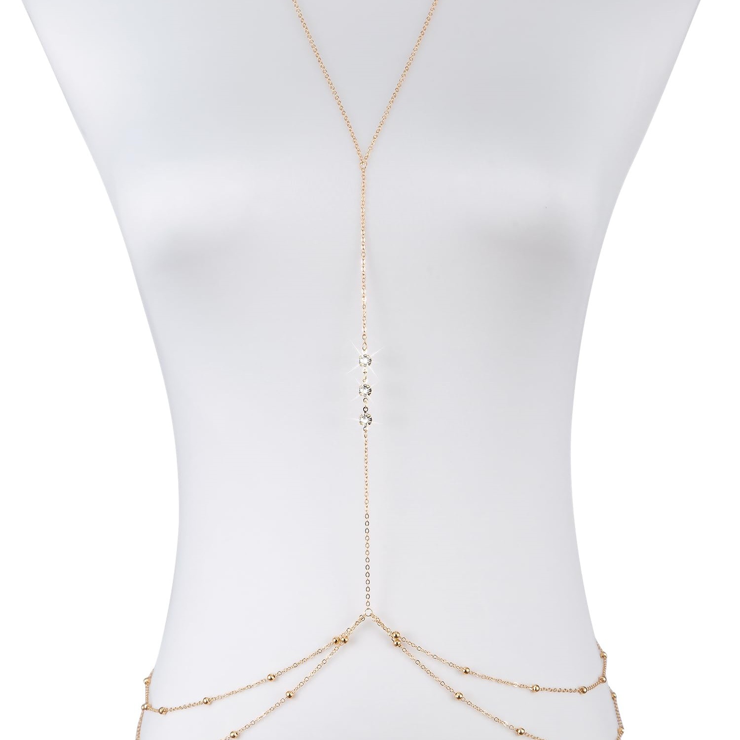 Simple Long Imitation crystal  - Body Jewelry Harness recensie en prijs