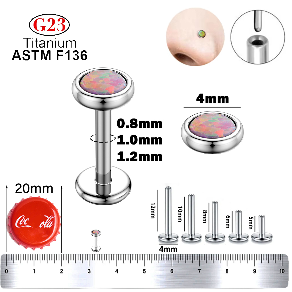 1pcs G23 Titanium Nose Labret  - Body Jewelry Threadless recensie en prijs