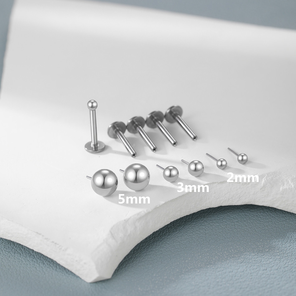 1/10pcs Titanium Push-in Balls - Body Jewelry Threadless recensie en prijs