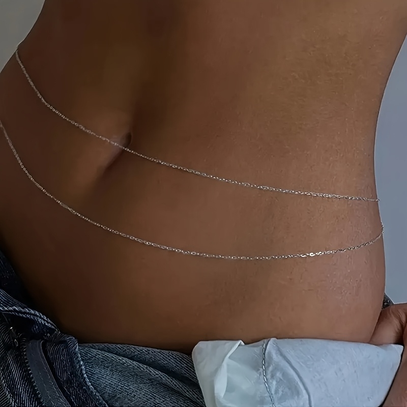 1Double-layer gold metal waist - Body Jewelry Waist recensie en prijs