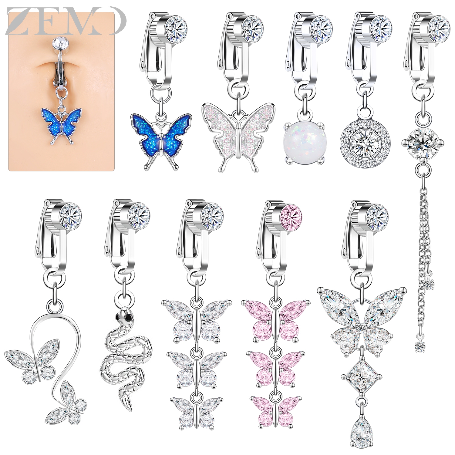 ZEMO 1 PC Stainless Steel Clip - Body Jewelry Belly Button Rings recensie en prijs
