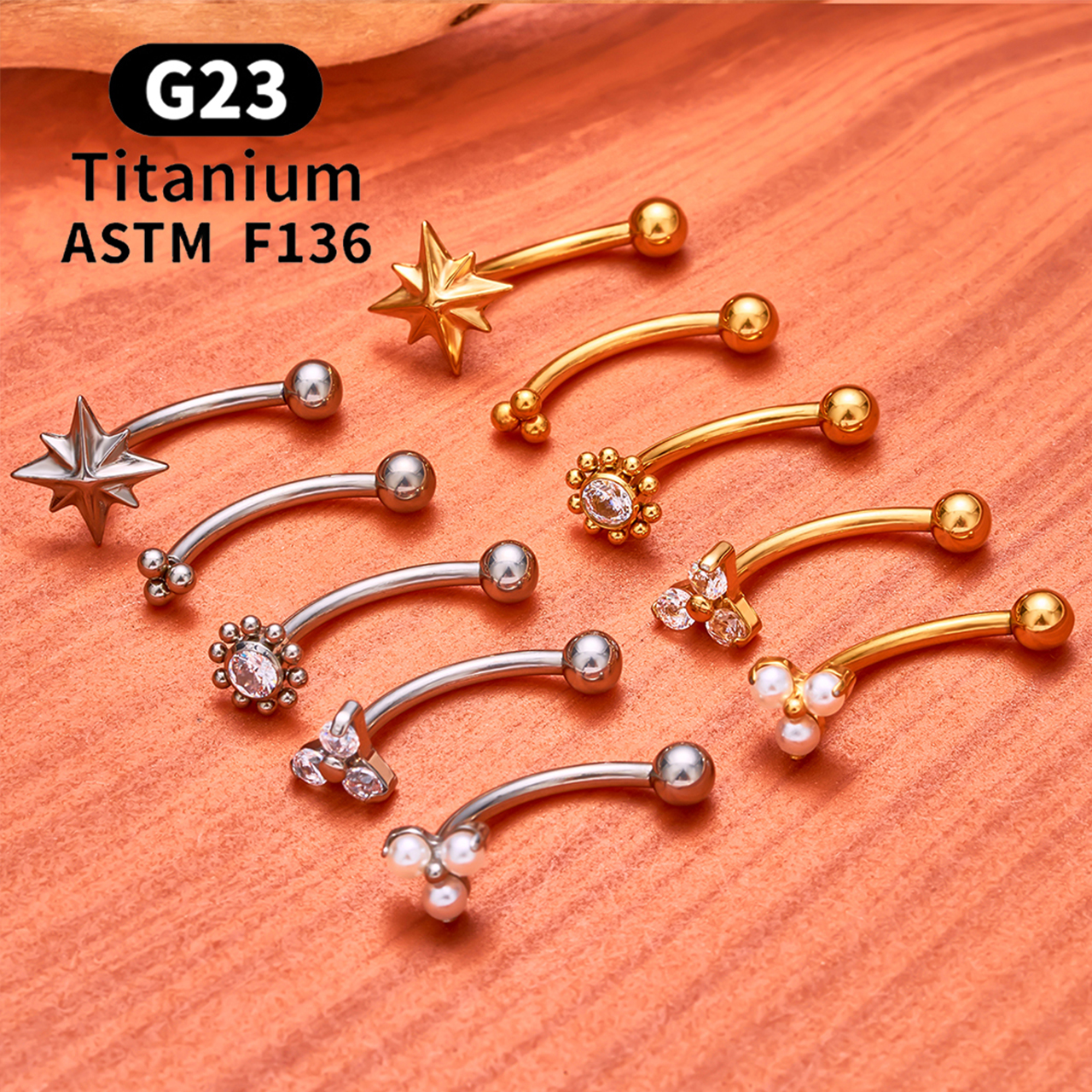 ASTM F136 Titanium Hexagram Ro - Body Jewelry Internally Threaded recensie en prijs