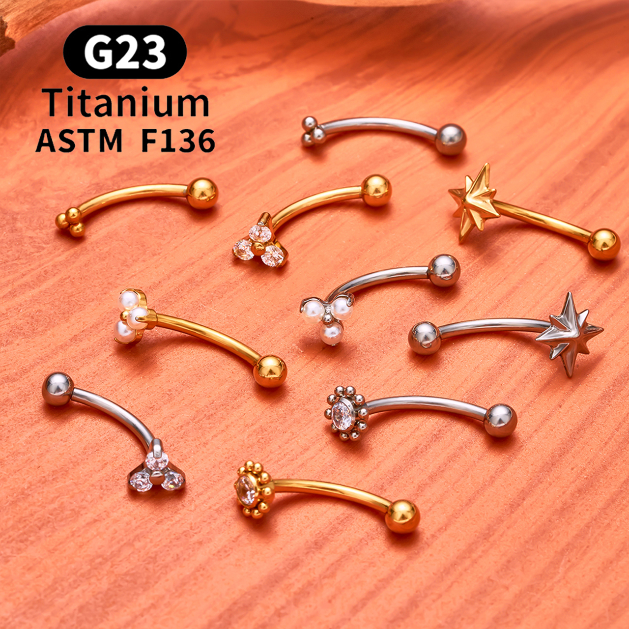 ASTM F136 Titanium Hexagram Ro - Body Jewelry Internally Threaded recensie en prijs