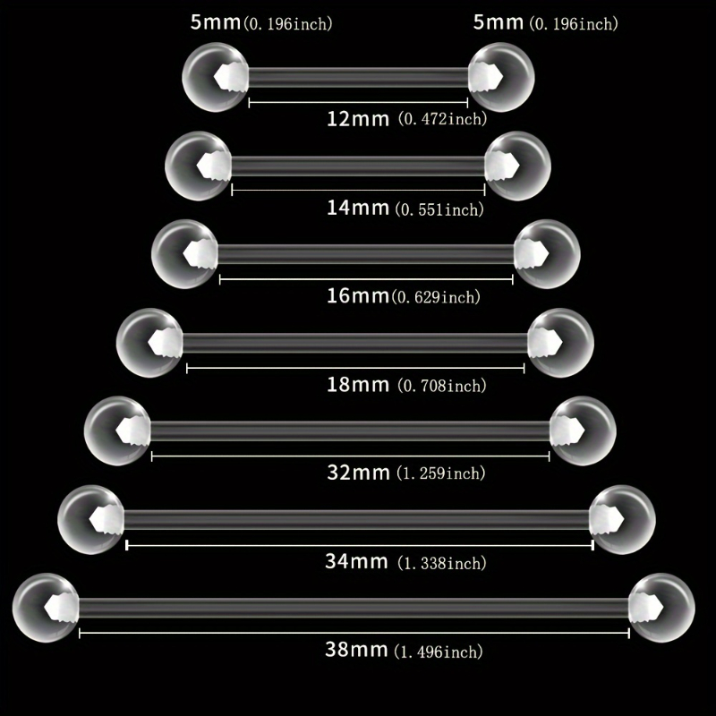 JKC Store 10pcs Acrylic Barbel - Body Jewelry Store recensie en prijs