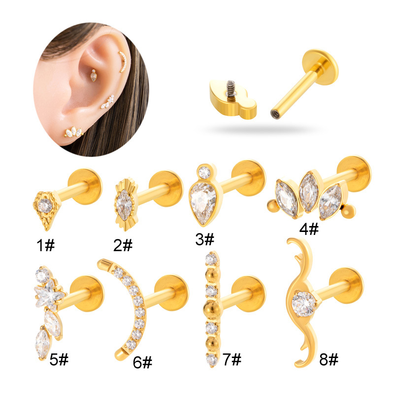 1PC ASTM F136 G23 Titanium Pie - Body Jewelry Internally Threaded recensie en prijs