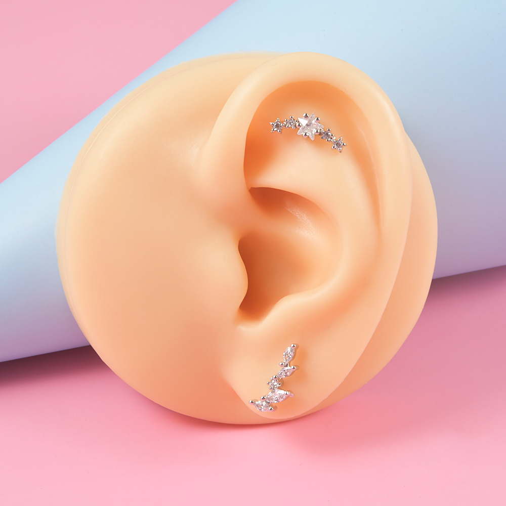 1PC Surgical Steel Zircon Labr - Body Jewelry Threadless recensie en prijs