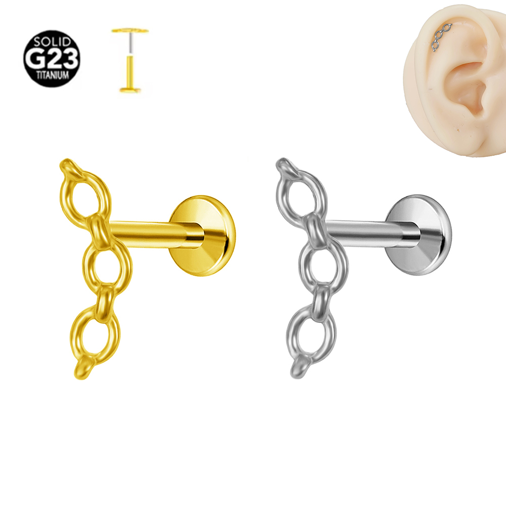 ASTM F-136 Titanium Labret Pie - Body Jewelry Threadless recensie en prijs