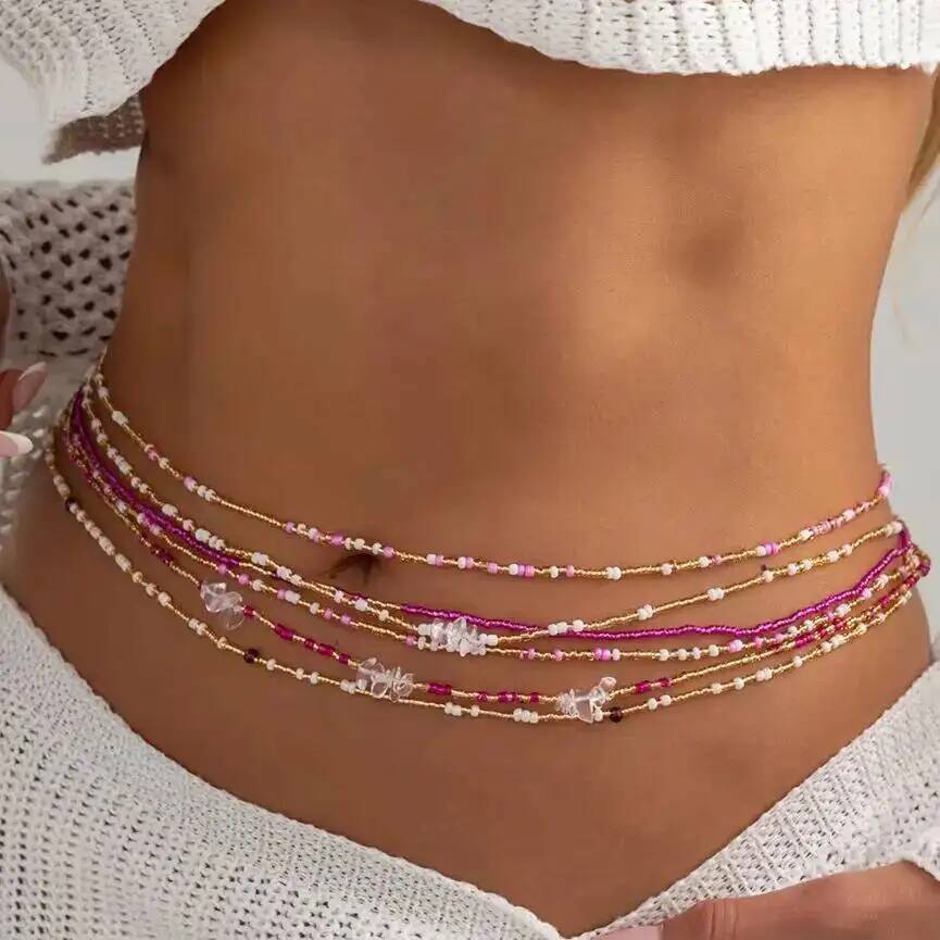 SHIXIN 6Pcs/Set Boho Colorful  - Body Jewelry Waist recensie en prijs